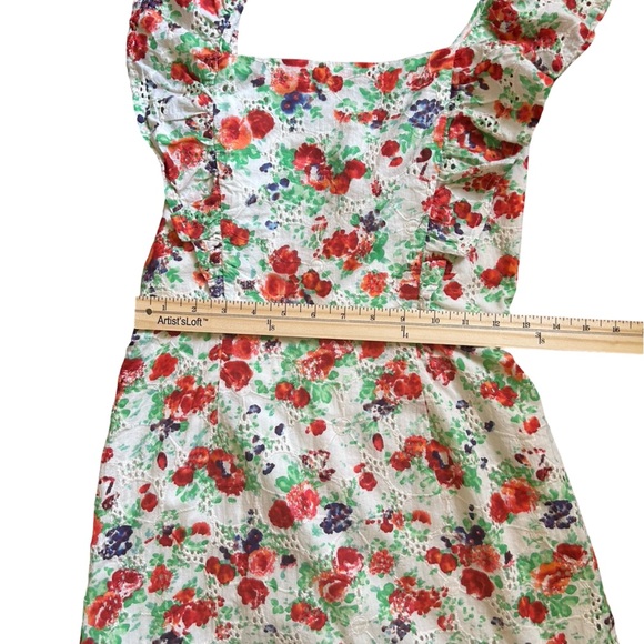 Blue Rain Francesca’s  Floral Eyelet Dreas New With Tags XS - Picture 4 of 9